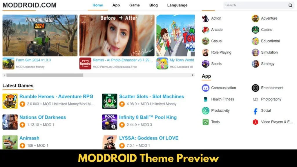 MODDROID Theme Download