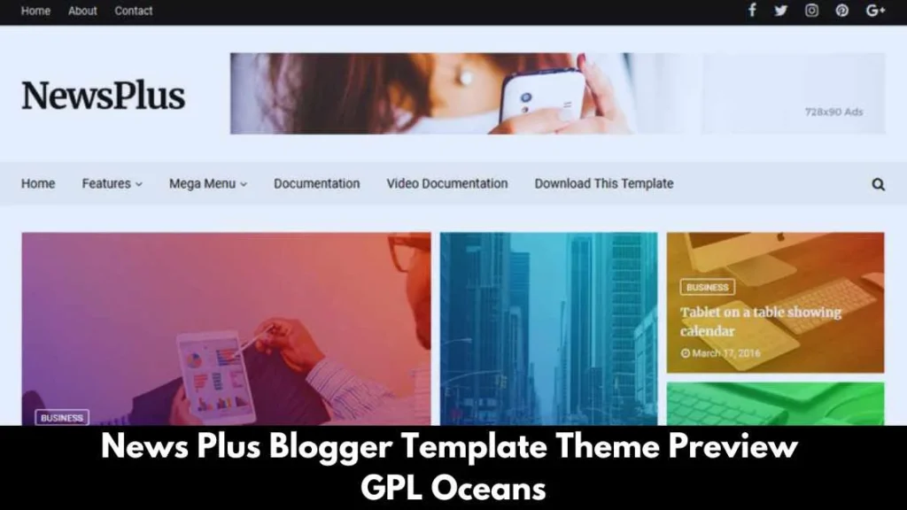 NewsPlus Premium Blogger Template Download Free